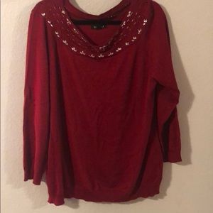 Ros & Ali red sweater